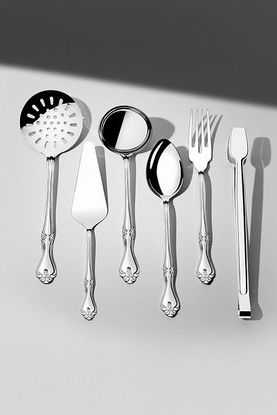 Nehir Lalezar Sade 6 Piece Stainless Steel Serving Set