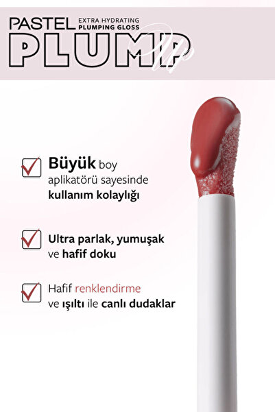 Pastel Plump Up Extra Hydrating Plumping Gloss - Dolgunlaştıran Dudak Parlatıcısı 212 Rosewood