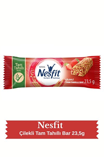Nesfit Nestlé Nesfit Çilekli Tam Tahıllı Bar 32x23,5g