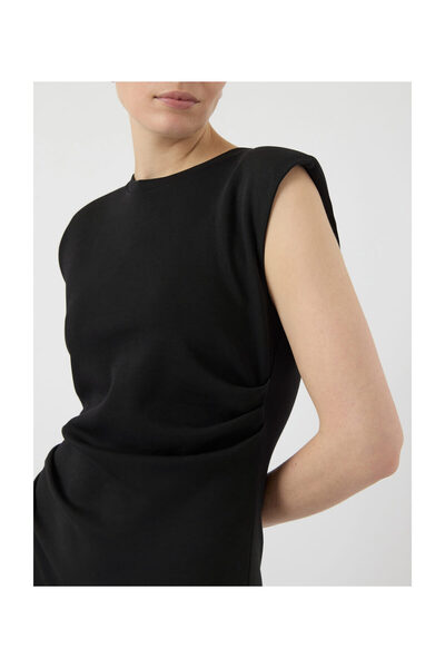 YAS. Černé dámské kulaté šaty YASPINA SL LONG DRESS S.