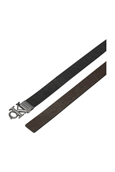 Calvin Klein MONOGRAM PŁYTKA ZAPIĘCIE 35 MM REGULOWANE/