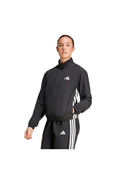adidas Train Essentials Top cu fermoar pentru încălzire din țesătură cu 3 dungi