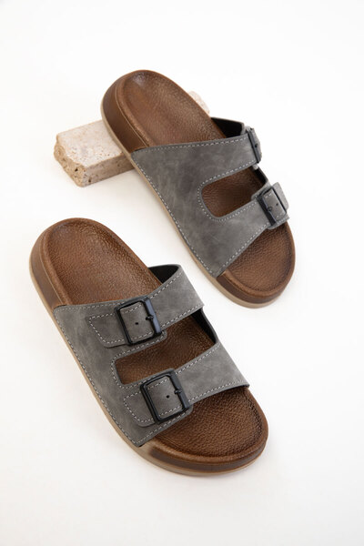 SOHO Graue Unisex-Hausschuhe 20723