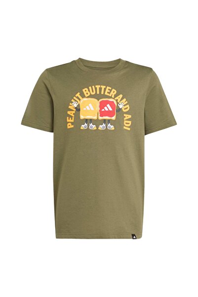 adidas Boys Crew Neck T-Shirt With Graphic Print - Cotton - Short Sleeves