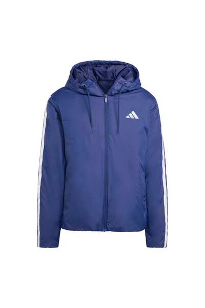 adidas Утеплене пальто з капюшоном Essentials CLIMAWARM у 3 смужки