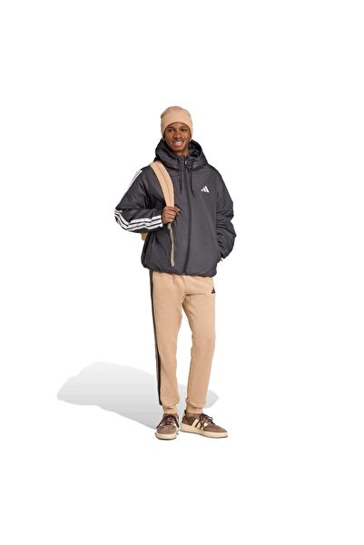 adidas Утеплене пальто з капюшоном Essentials CLIMAWARM у 3 смужки