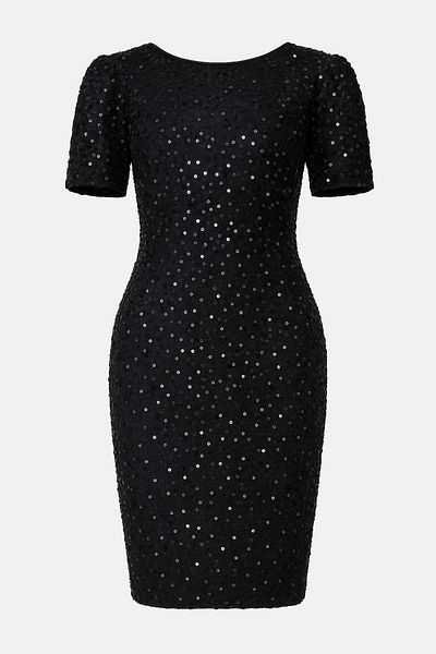 Trendyol Collection Φόρεμα με βελούδινη παγιέτα με μαύρη πλάτη TPRAW25EL00168