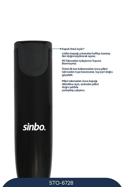 Sinbo Sto-6728 Black Practical Milk and Coffee Frother