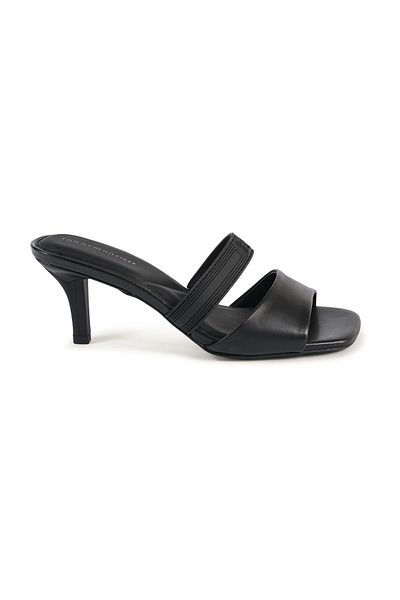 Tommy Hilfiger Černé dámské sandály SPORTY LEATHER MULE