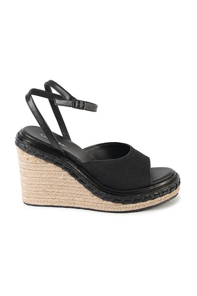 Calvin Klein Kadın Yüksek Topuklu Metal Tokalı Günlük Siyah Sandalet HW0HW01961-BEH