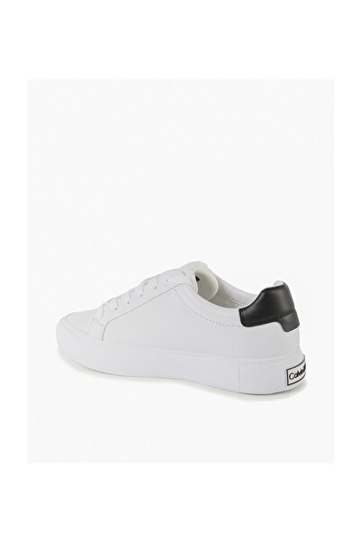 Calvin Klein Women's Brand Logo Lace-up Non-Slip Sole Casual White Sneaker HW0HW02037-0LI