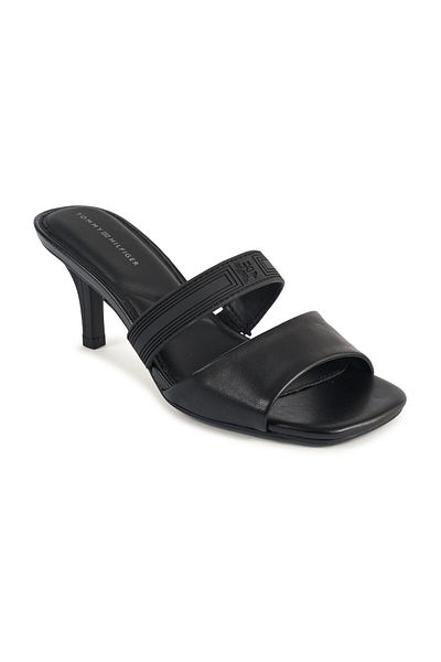Tommy Hilfiger Černé dámské sandály SPORTY LEATHER MULE