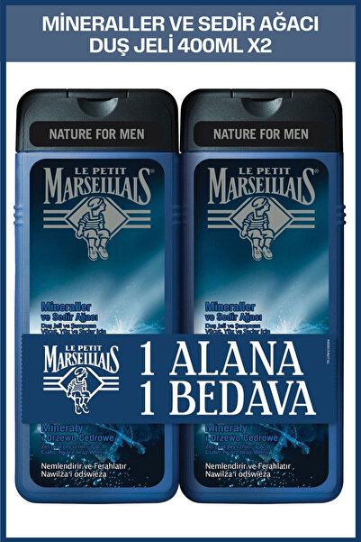 Le Petit Marseillais LPM Men Mineraller Ve Sedir Ağacı Duş Jeli 400ml x2