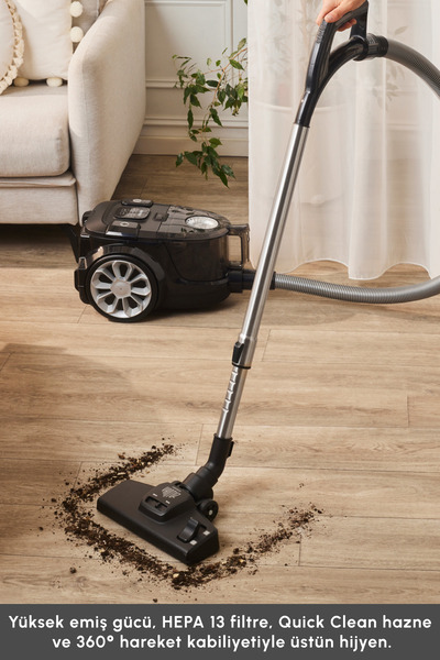 Karaca Vantuz Mpro 2 Lt Hazneli Elektrikli Süpürge Black 899 W