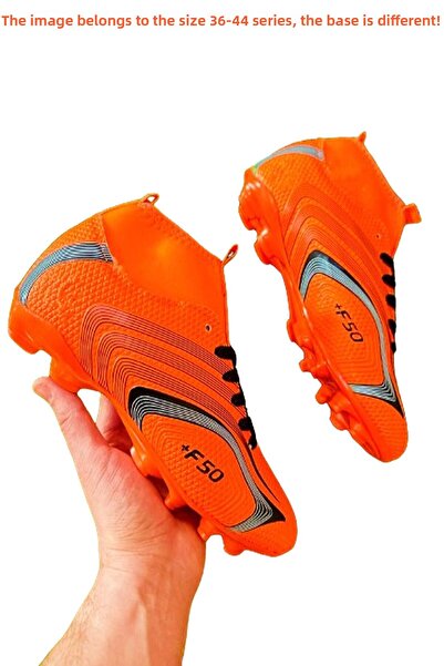 Walked Boys' High Top Socks Astroturf Football Cleats Soccer Sports Shoes