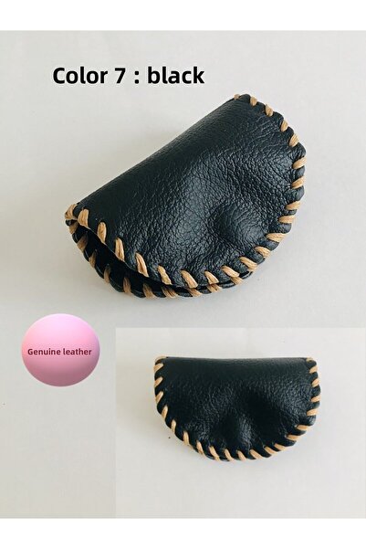 Bonvii Int محفظة عملات معدنية من الجلد الطبيعي