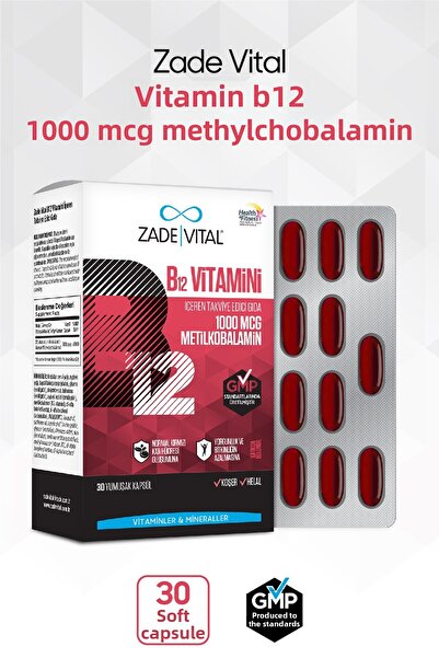 Zade Vital Vitamin B12 30 Soft Capsule