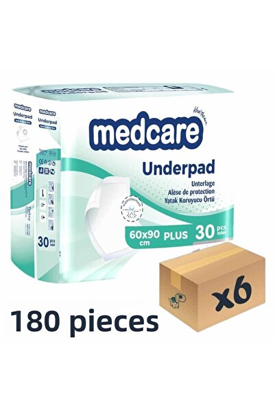 MEDCARE بلس غطاء حماية للمرتبة 60x90 سم 30 قطعة 6 عبوات 180 قطعة (أخضر)
