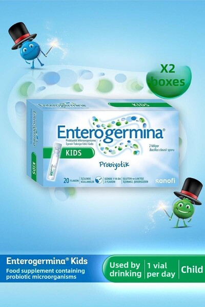 Enterogermina Advantage Pack of 2 - Kids Probiotic 20 Vials Containing 2 Bill...