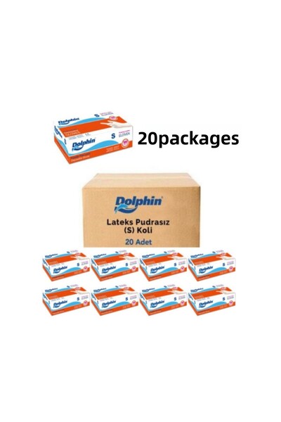 Dolphin Latex Powder-Free Gloves S - Small (20 Pk X 100 Pcs)