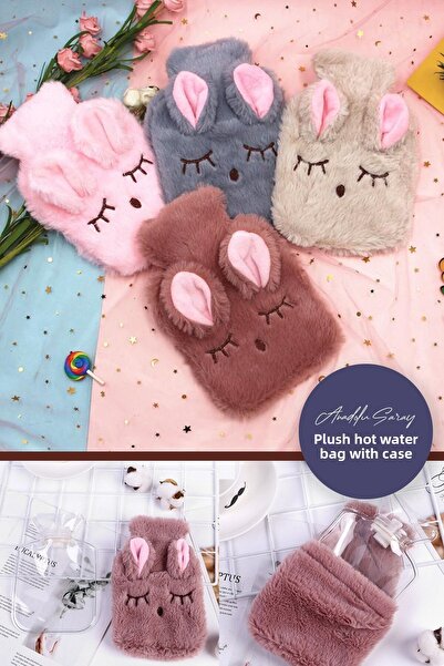 Anadolu Saray Çarşısı كيس ماء دافئ بغطاء من الصوف على شكل أرنب |   كيس ماء سا...