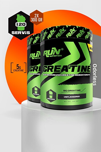 Run Nutrition Creatine x 2 PIECES - 600g - 120 Serving - Aromatless
