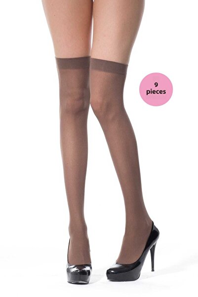 Müjde 6 Pieces Mousse Resistant Elastic Socks 70 Denier 86 Mink