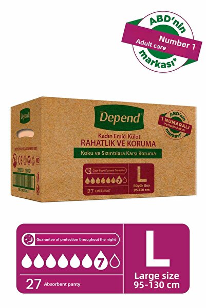 Depend سراويل داخلية ماصة كبيرة الحجم للنساء 9 قطع × 3 قطع