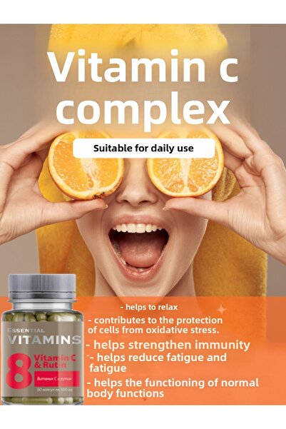 Siberian Wellness Vitamin C and Rutin - Essential Vitamins - Powerful Antioxidant Food Supplement