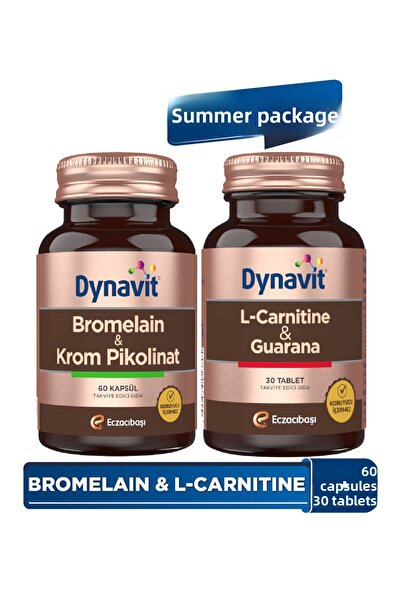 Dynavit Bromelain & L-Carnitine Summer Pack - Bromelain, Chromium Picolinate, L-Carnitine, Guarana