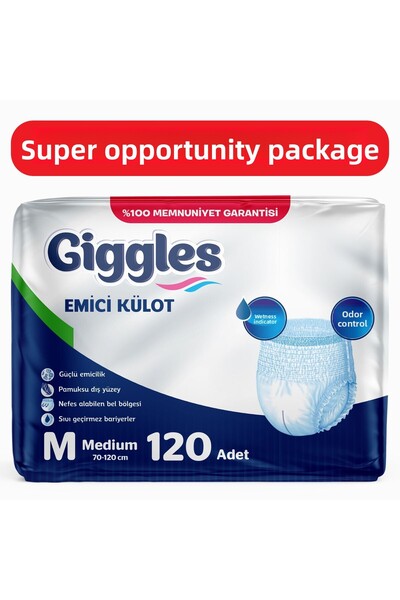 giggles Medium Size Adult Absorbent Panties - 4 Pack of 30 120 Pieces