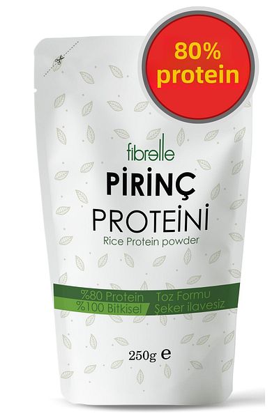 Fibrelle Rice Protein Powder 250gr // High Protein Rate // 80% Protein