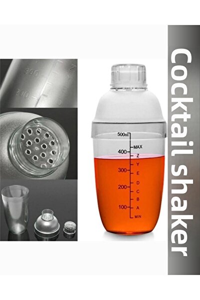 Viyalente Polycarbonate Transparent Cocktail Shaker Mixer 500 Ml