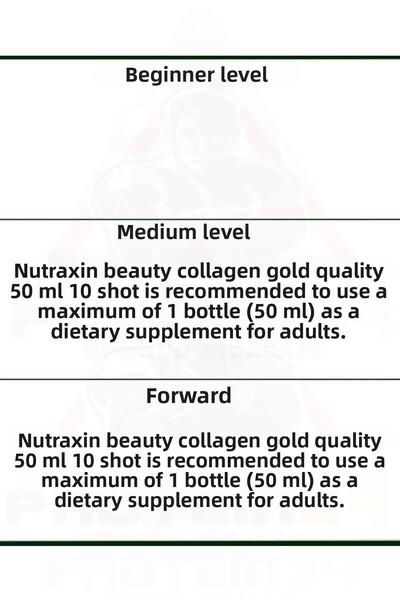 Nutraxin Gold Quality Beauty Collagen - 50ml 10 Shots Fish Collagen Strawberry Aroma Chassis Collagen