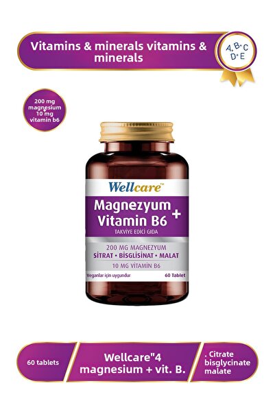 Wellcare Magnesium + Vitamin B6 60 Tablets