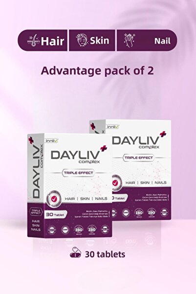 DAYLIV فيتامين مركب للشعر والأظافر والبشرة 30 قرصًا