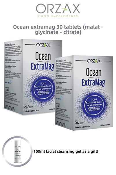 Ocean Extramag 30 Tablets 2 Pieces + 100ml Salt Bowl Cleaner Gift