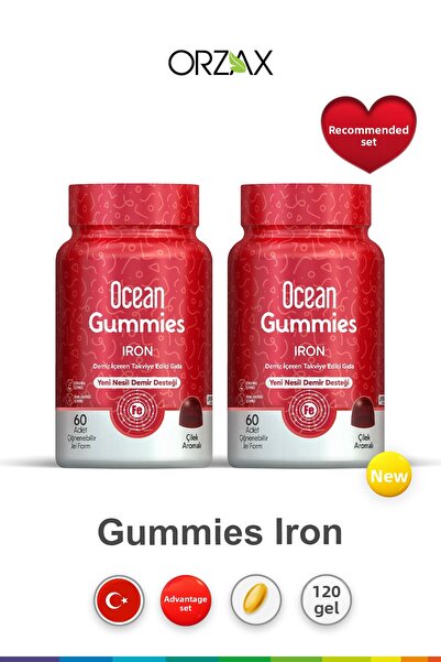 Orzax Ocean Gummies Iron Iron-Containing 60 Units (2 Pcs)