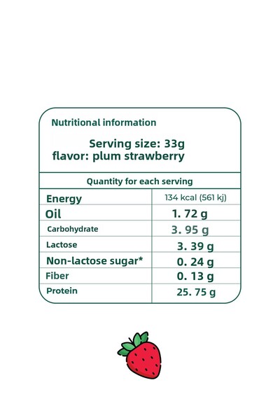 yeşilmarka Natural Whey Protein Powder– Erequito Strawberry 748g- Contains Liophilized Strawberry Powder- No Aspartame