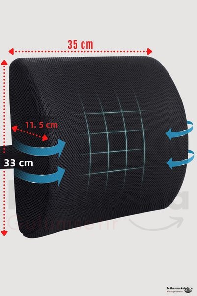 Ankaflex Back Pillow Back Cushion Chair Pillow Seat Back Cushion Orthopedic Cushion Waist Cushion