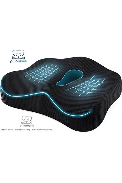 PİLLOWART وعاء ذيل فيسكو لتقويم العظام - وسادة وسادة مقعد دائرية