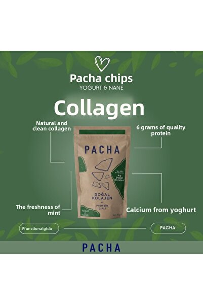 PACHA Natural Collagen and Protein Chips Yogurt and Mint Box (Month)