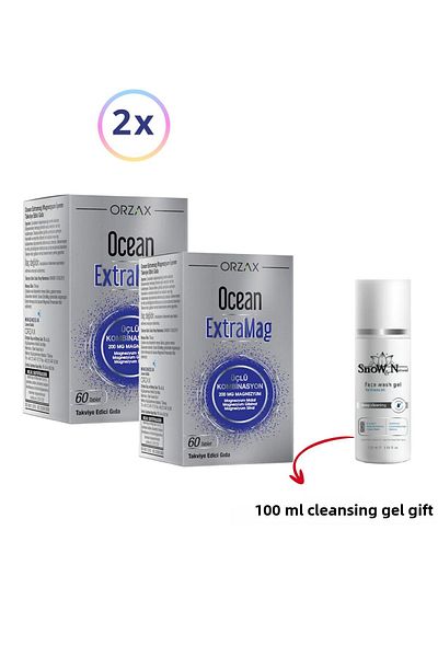 Ocean Extramag Triple Magnesium Combination - 60 Tablets (2 Pieces) + 1 Gel Gift