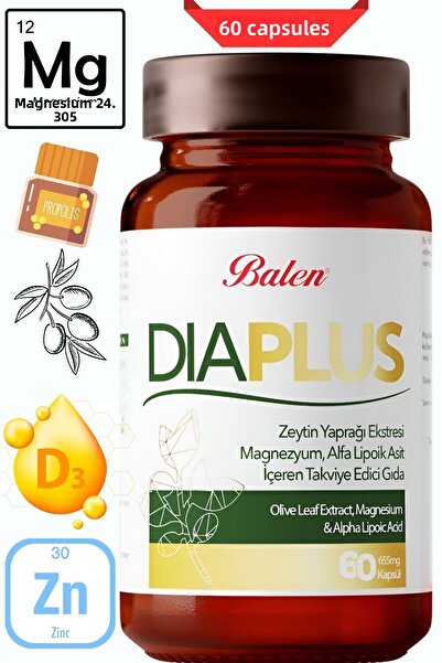 Balen Dia Plus Make Olives.Magnesium & Alpha Capsule 655 Mg *60 Capsules