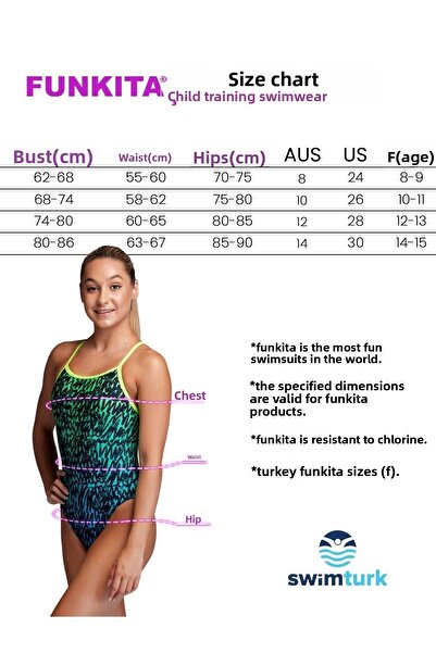 FUNKİTA Funkita SS Run Fox Run Προπόνηση για κορίτσια μαγιό με λεπτό λουράκι