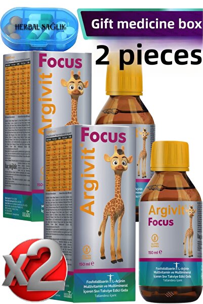Argivit 2 Focus Syrup-(Phosphatidylserine,L-Arginine,Multivitamin and Multimineral 150 ml)