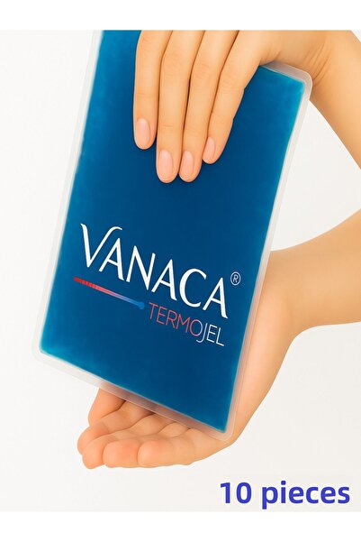 Vanaca Grup 10 قطع من كمادات الجل الساخنة والباردة، قابلة لإعادة الاستخدام، كولاجين حراري 13 × 26 سم