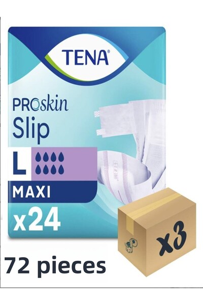 TENA Slip Maxi Waist Banded Patient Diapers, Large Size LARGE 8 DROPS 3x24 72...