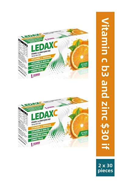 LedaPharma ليداكس فيتامين سي 1000 مجم - 30 كيس 2 علبة