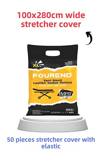 Fourend 50 قطعة Xl غطاء نقالة واسع للتدليك والعلاج الطبيعي وغطاء نقالة مرن لل...